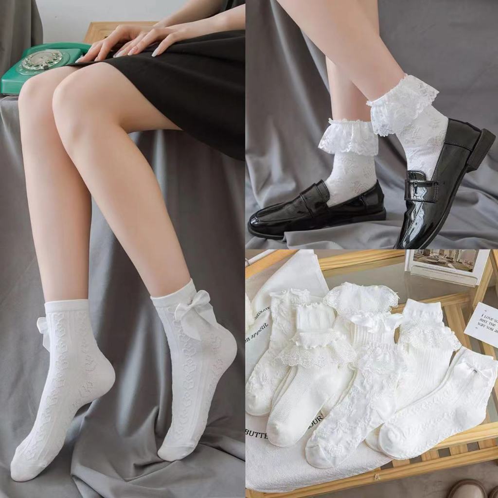 lace socks cute socks spring and summer A | Shopee Philippines