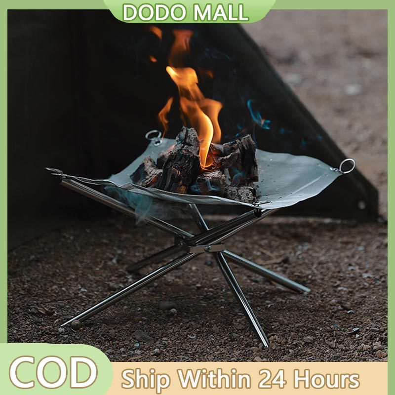 Foldable Campfire Rack Outdoor Camping barbecue grill Camping Bonfire ...