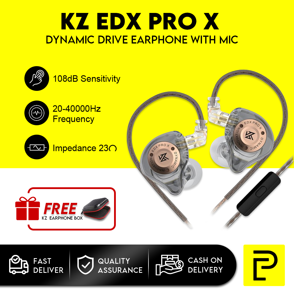 KZ EDX PRO X Dynamic Drive Earphone HIFI Bass Sport Music Cancelling ...