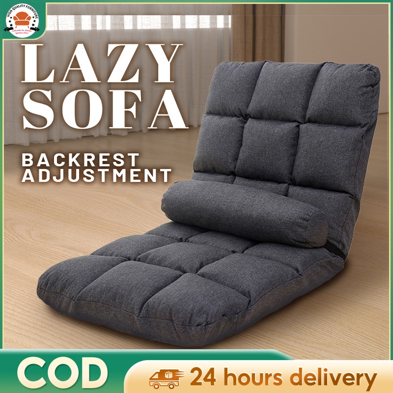 Folding Floor Chair Lazy sofa tatami Japanese-style folding sofa Give  lumbar pillow