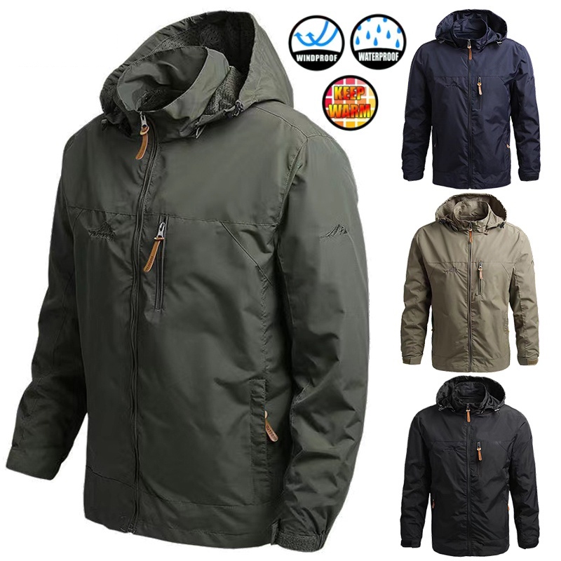 The TNF Men's Jacket Waterproof Outdoor Large Zip Hooded Jacket ...