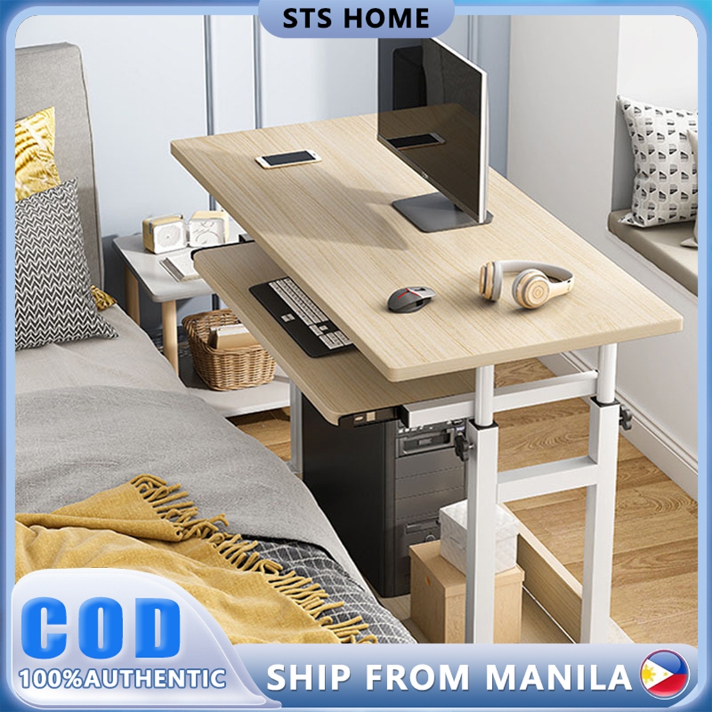 Adjustable Table with Keyboard Tray / Bed Side Table Standing Computer ...