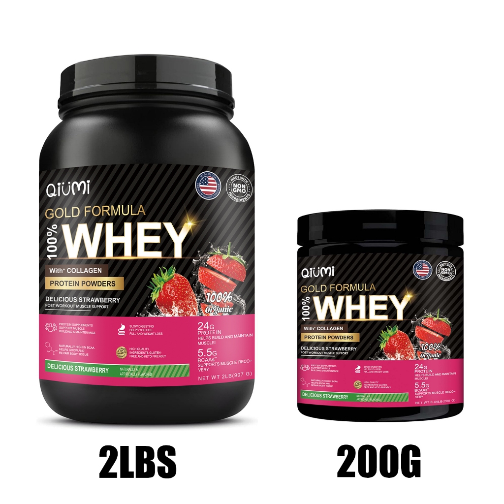 Qiumi 100 Whey Protein Powder Muscle Bulding Losing Fat Whey Protein Isolate Bcaa Supplement