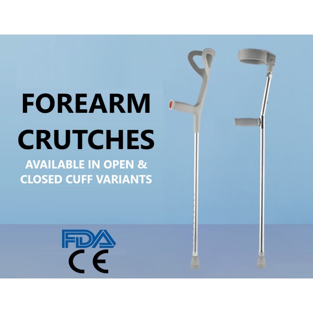 Adjustable Lightweight Ergonomic Aluminum Elderly Forearm Crutches