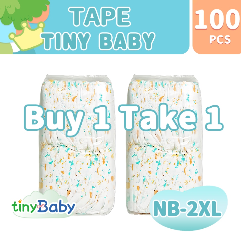 Tiny Baby Diapers Pants 50pcs Buy 1 Take 1 Super absorbent Diapers suitable for babies Shopee Philippines
