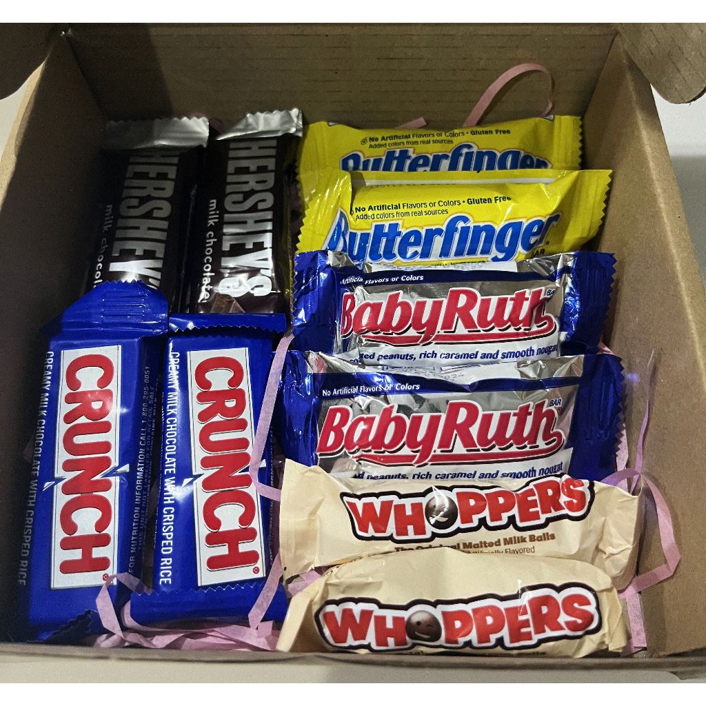 IMPORTED CHOCOLATE GIFT BOX 10 PIECES SMALL BOX-BUTTERFINGER BABY RUTH ...