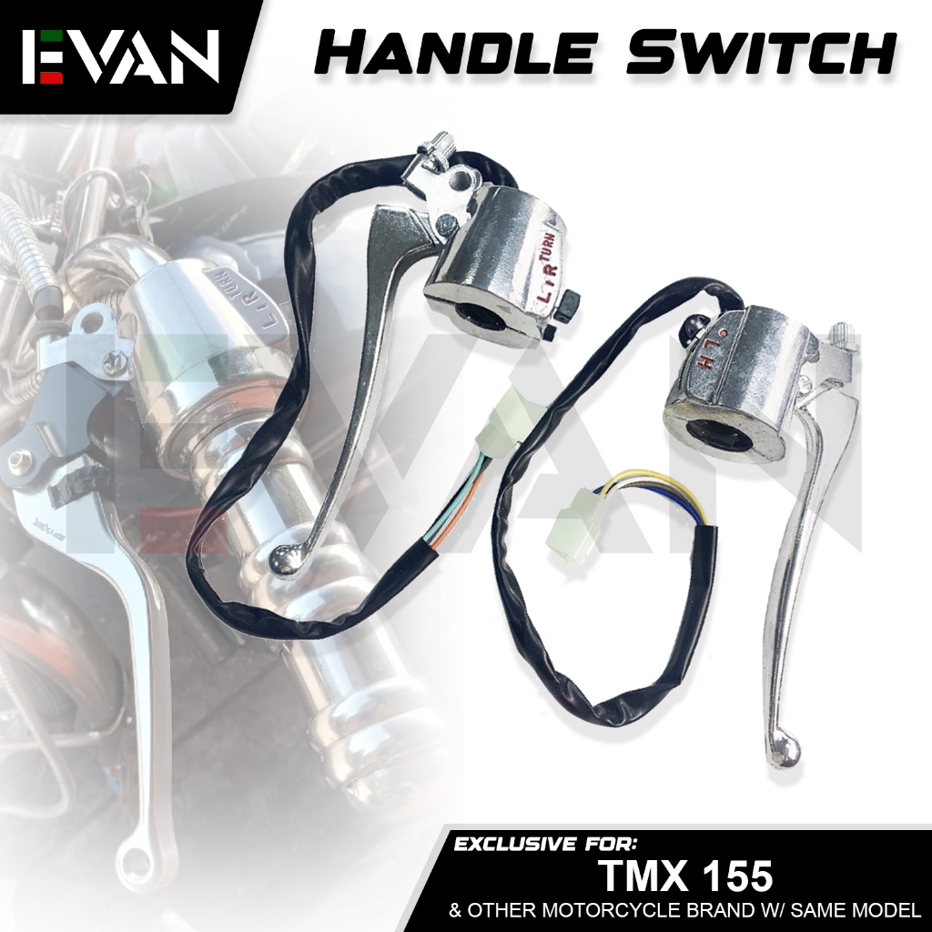 EVAN.PH Honda TMX 155 Handle Switch (1set) Left/Right Alloy Silver ...