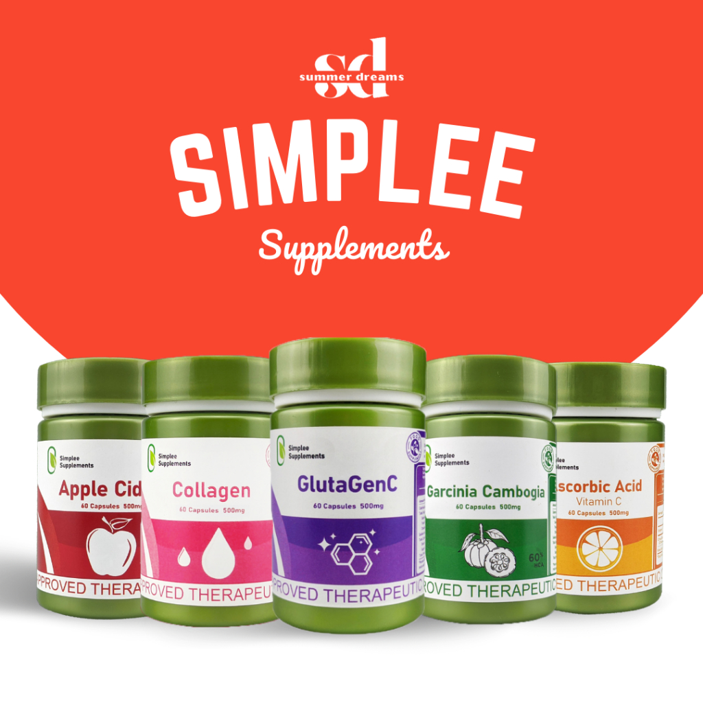 SIMPLEE SUPPLEMENTS Apple Cider Ascorbic Acid, GlutagenC, and Gingko