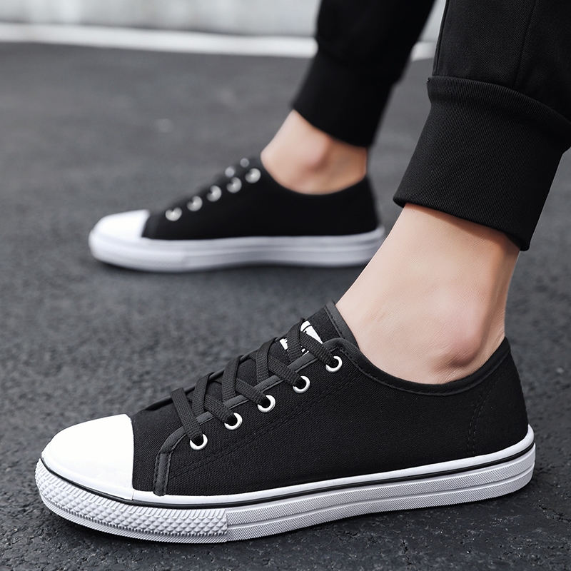 Canvas sneakers black sale