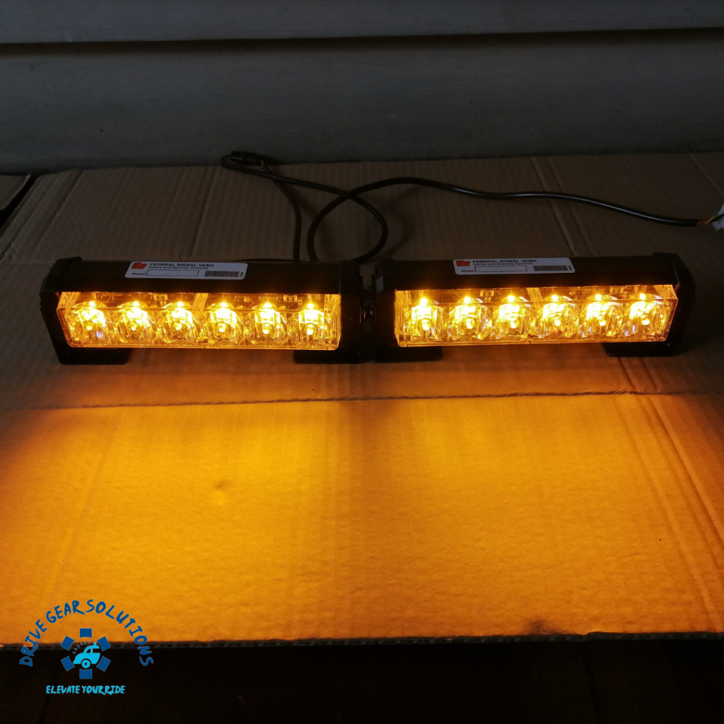 12V - 24V Amber-Amber Federal Strobe Grille Blinker with Various ...