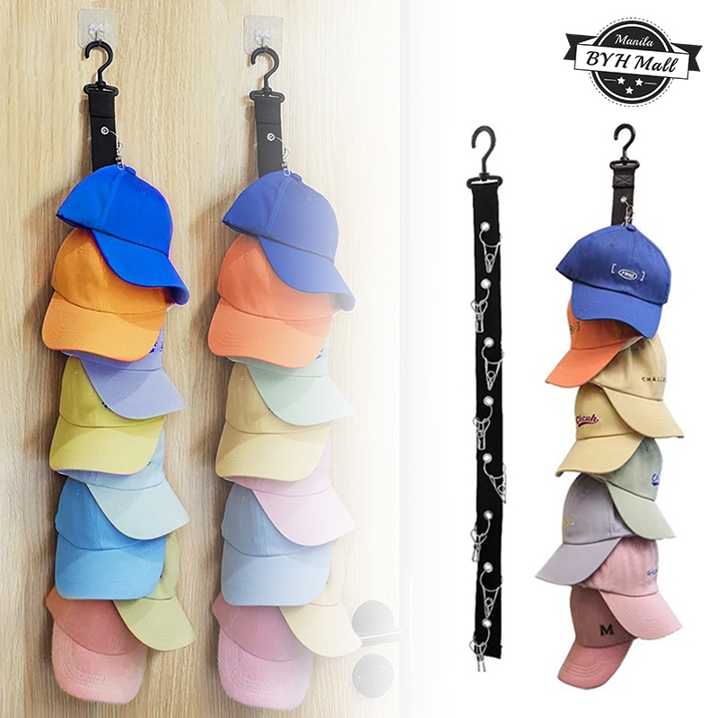 Home Hanging Hat Rack With 8 Clips For Hat Storage | Shopee Philippines