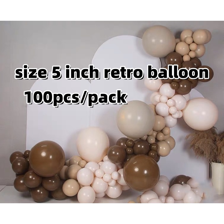 100Pcs Size 5 Inches Retro Colors Balloons Moranti Colors Birthday ...