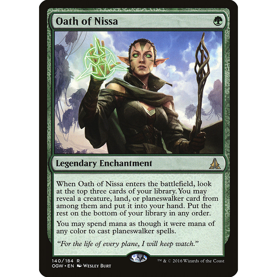 Oath of Nissa - Enchantment - Used - Non-Foil - OGW - Green | Shopee ...