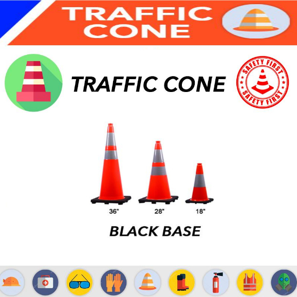 Traffic Cone Rubber Cone Safety Cone Heavy Duty | Shopee Philippines