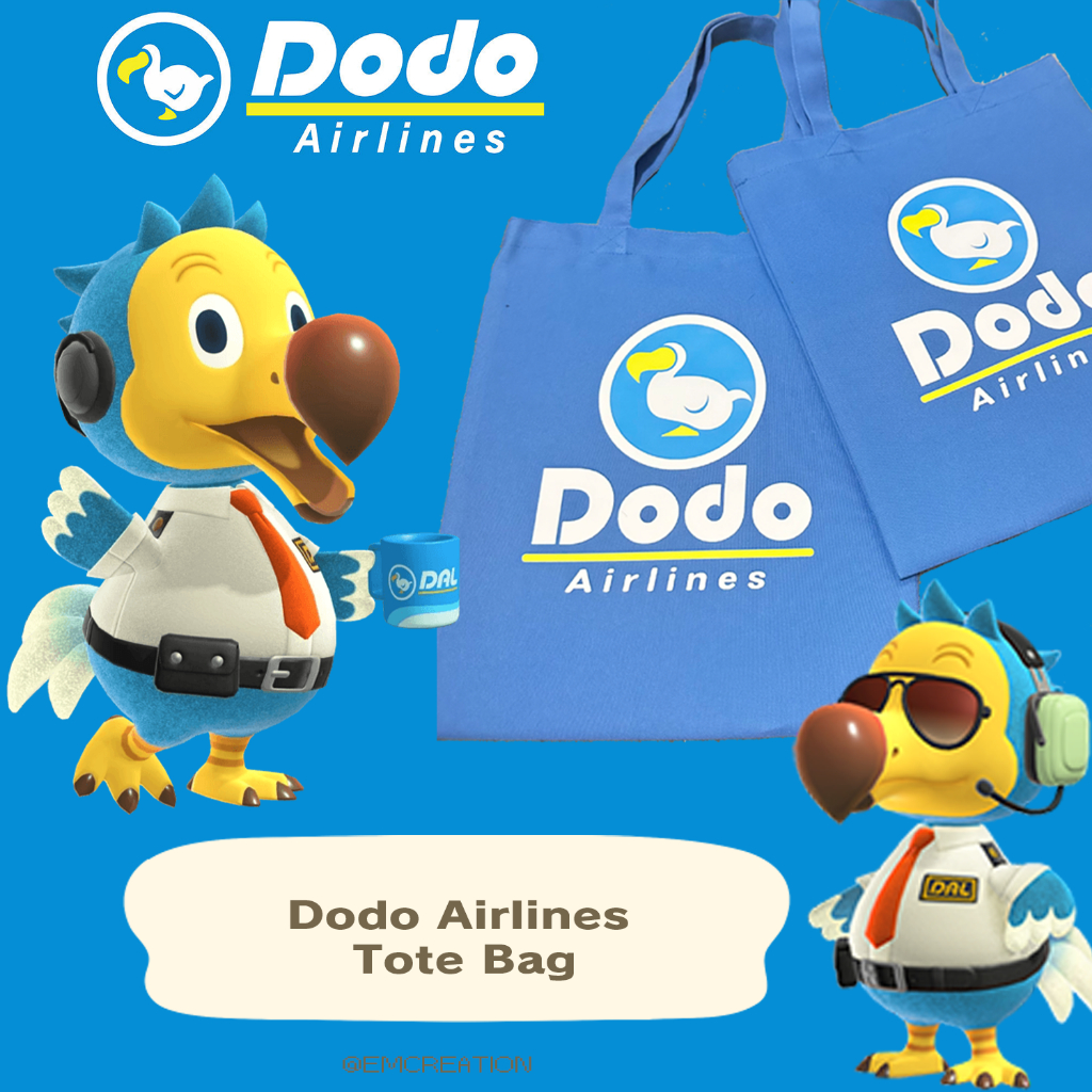 Animal Crossing New Horizon (ACNH) Dodo Airlines (DAL) Tote Bag