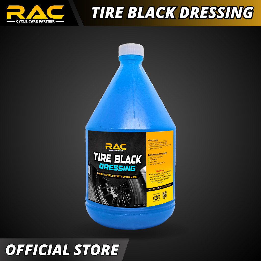 RAC 1 Gallon Tire Black /Tire Dressing/Tire Shine/Tire Cream Shopee