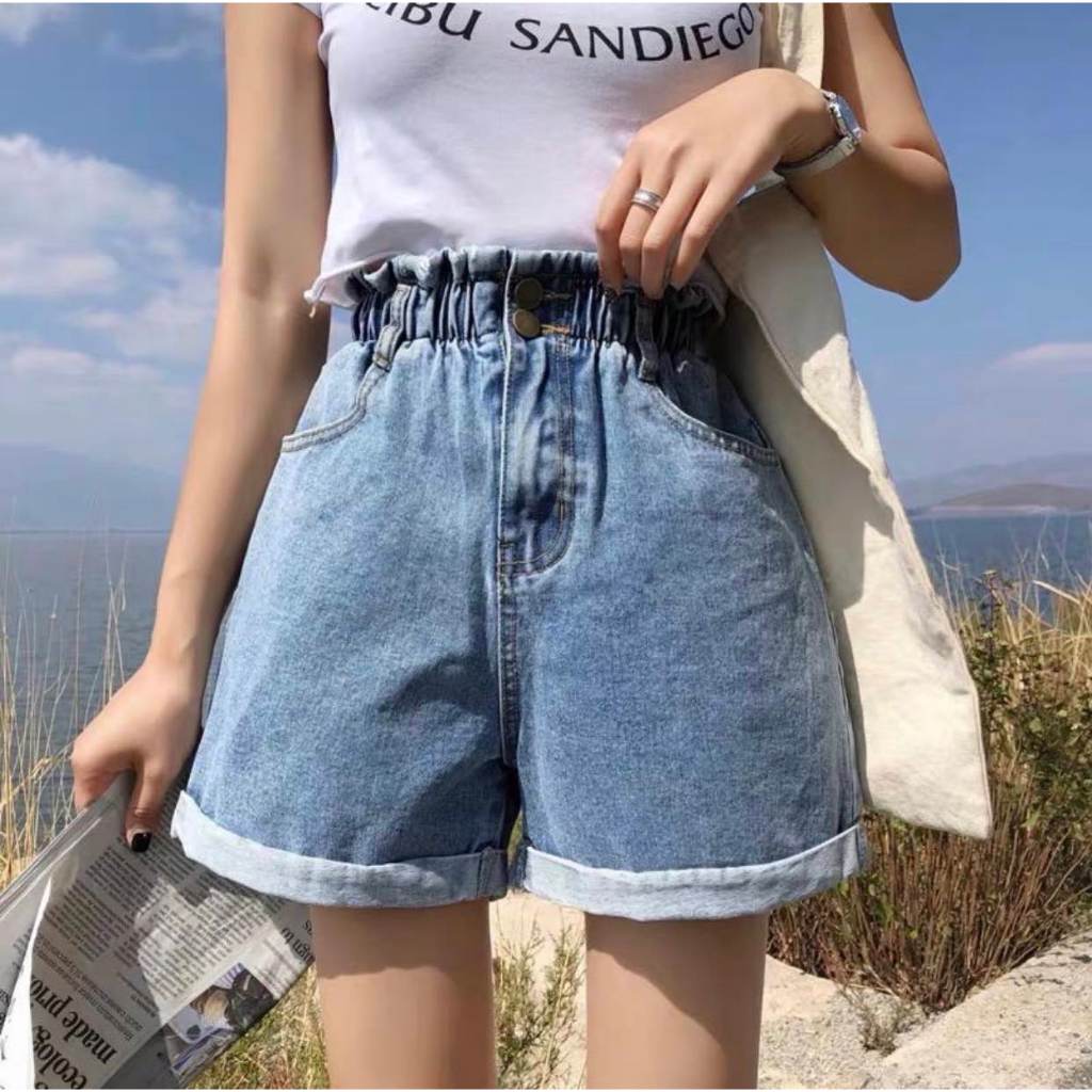 Women High Waist Shorts Ladies Jeans Fashion Casual Short Sexy Denim Short with Garterized Mom Short