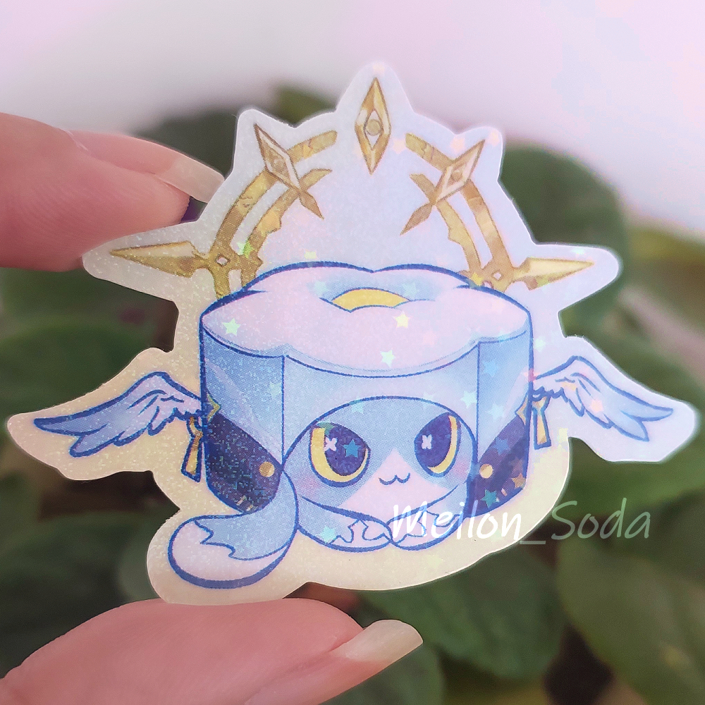 Honkai Star Rail Ruan Mei Creation Neko Mooncake Dessert Vinyl Stickers ...