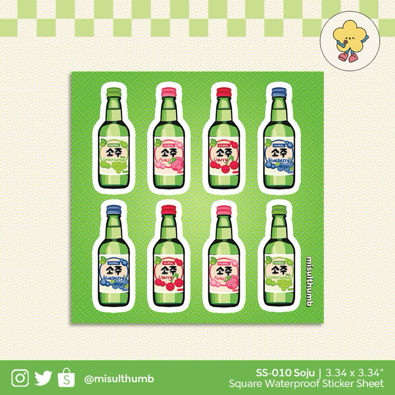 SOJU Waterproof Sticker Sheet | SS-010 misulthumb | Shopee Philippines
