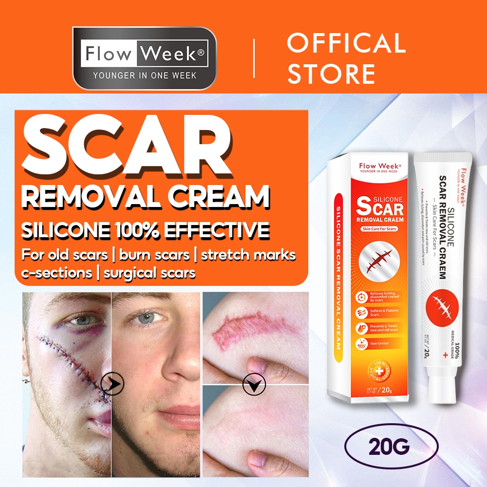 FlowWeek Scar Removal Cream Scar Silicone Gel for Stretch Marks All ...