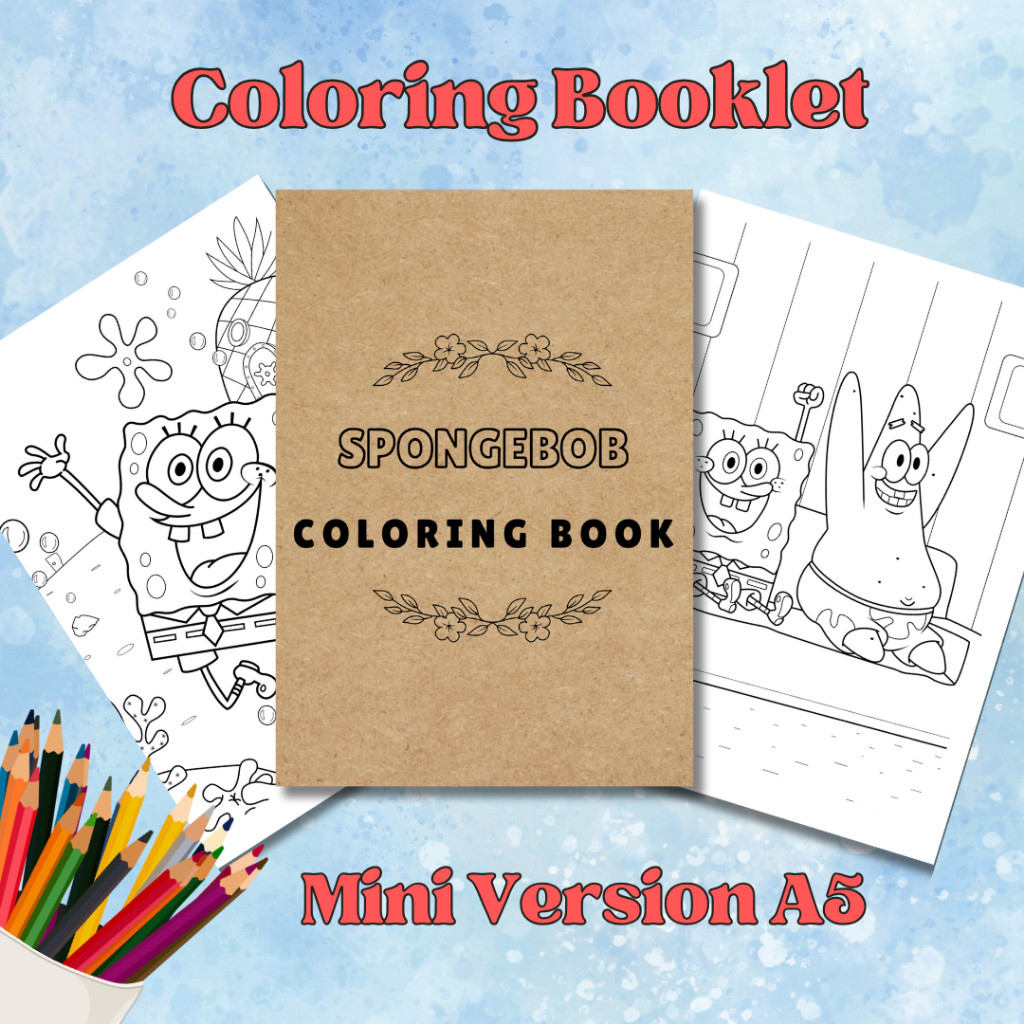 Spongebob Adult Coloring Book Mini Version Size A5 | Shopee Philippines