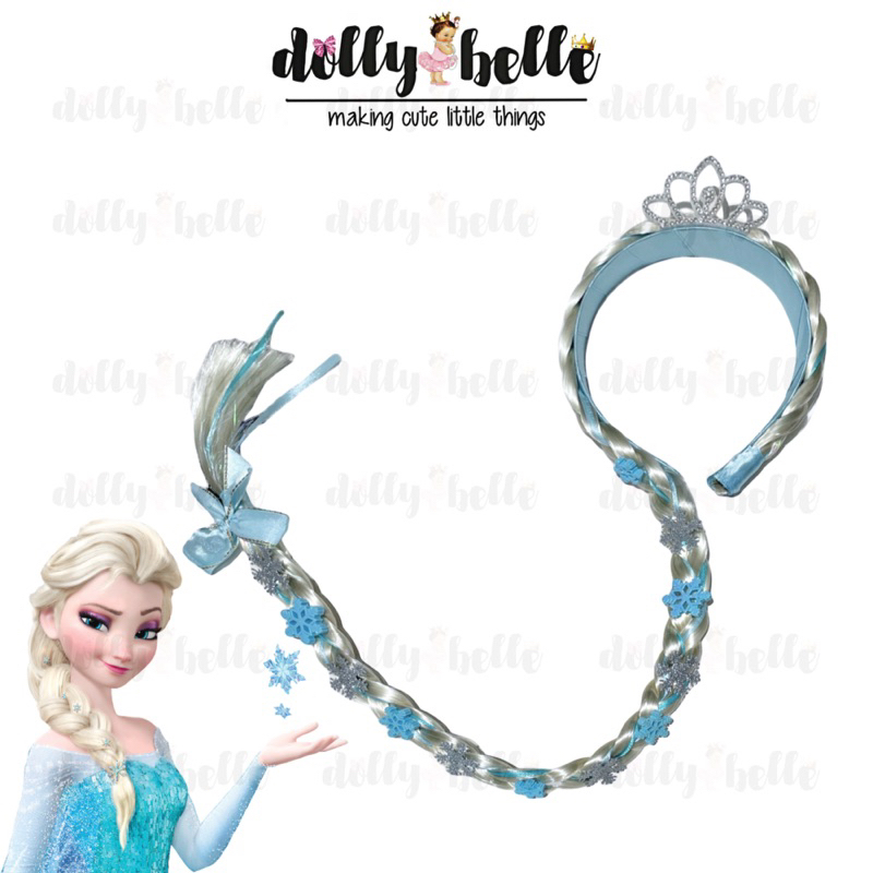 Princess Charms Series: Queen Elsa Frozen Braided Headband Snowflake 