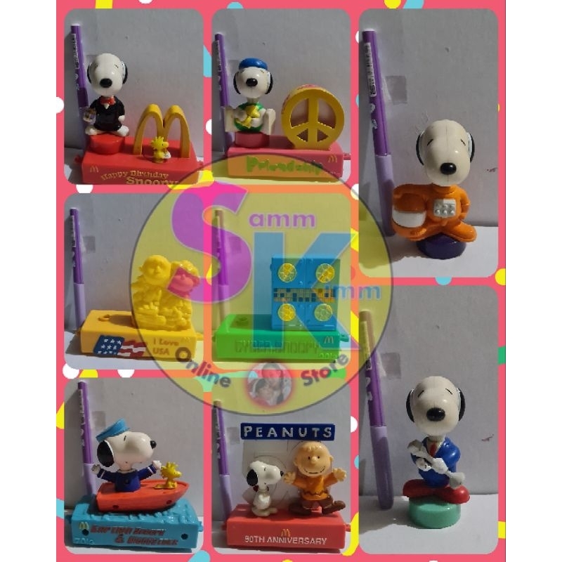 Snoopy Happy Set Mcdonalds 2000 McDonald's Snoopy 50th Anniversary