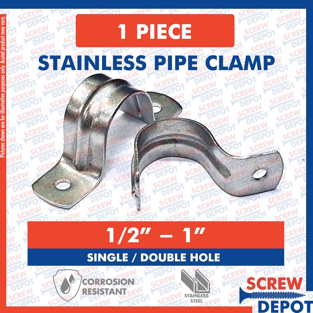 1pc 48mm-51mm 304 Stainless Steel Adjustable Screw Bracket Tube Ci RS PRO, Stainless  Steel 304, 1pc 70mm-76mm 304 Stainless Steel Adjustable Screw Bracket Tube Ci