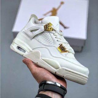 Shop nike air jordan 4 white & gold for Sale on Shopee Philippines