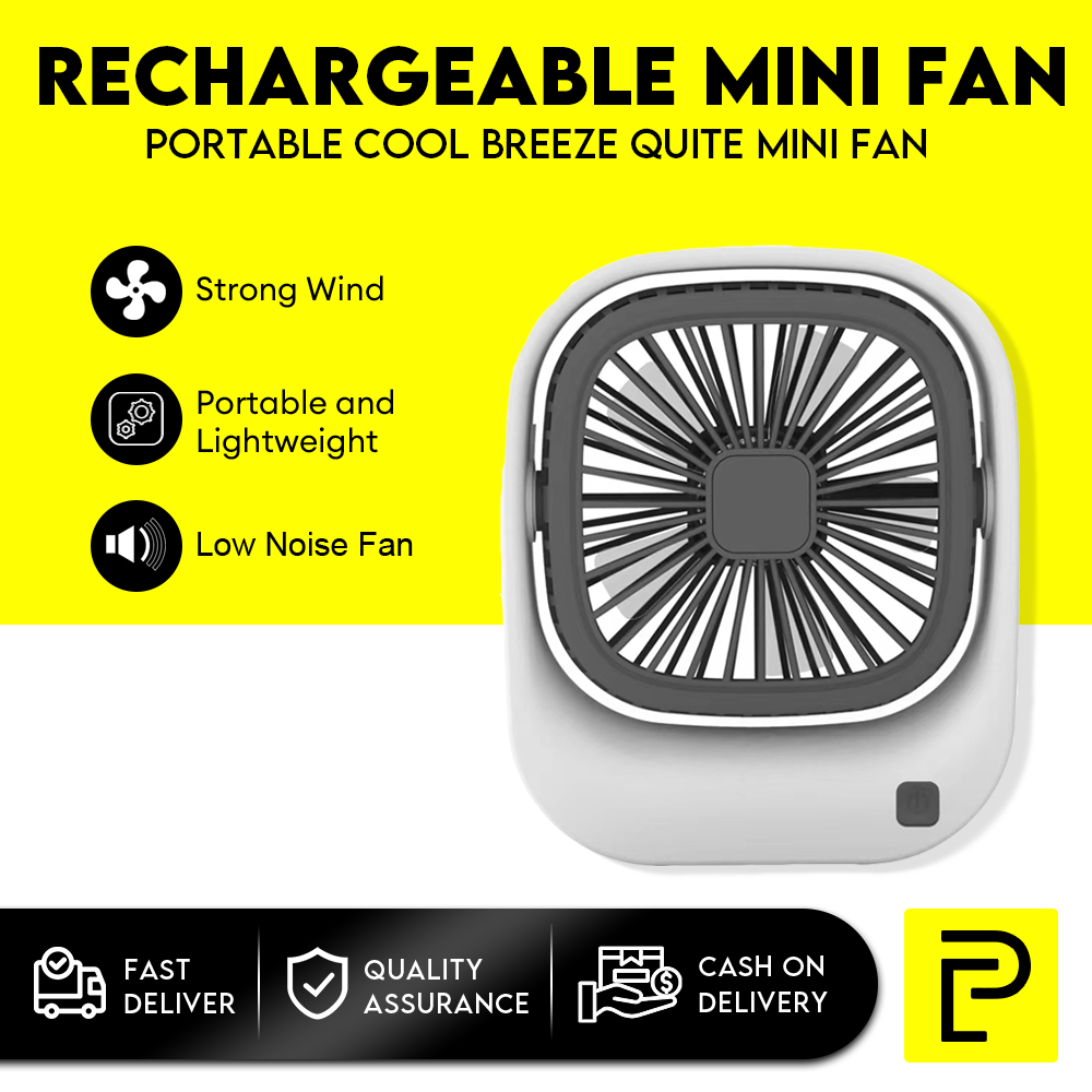 Popcorn Mini Fan Rechargeable Handheld Portable Desktop Fan Low Noise ...