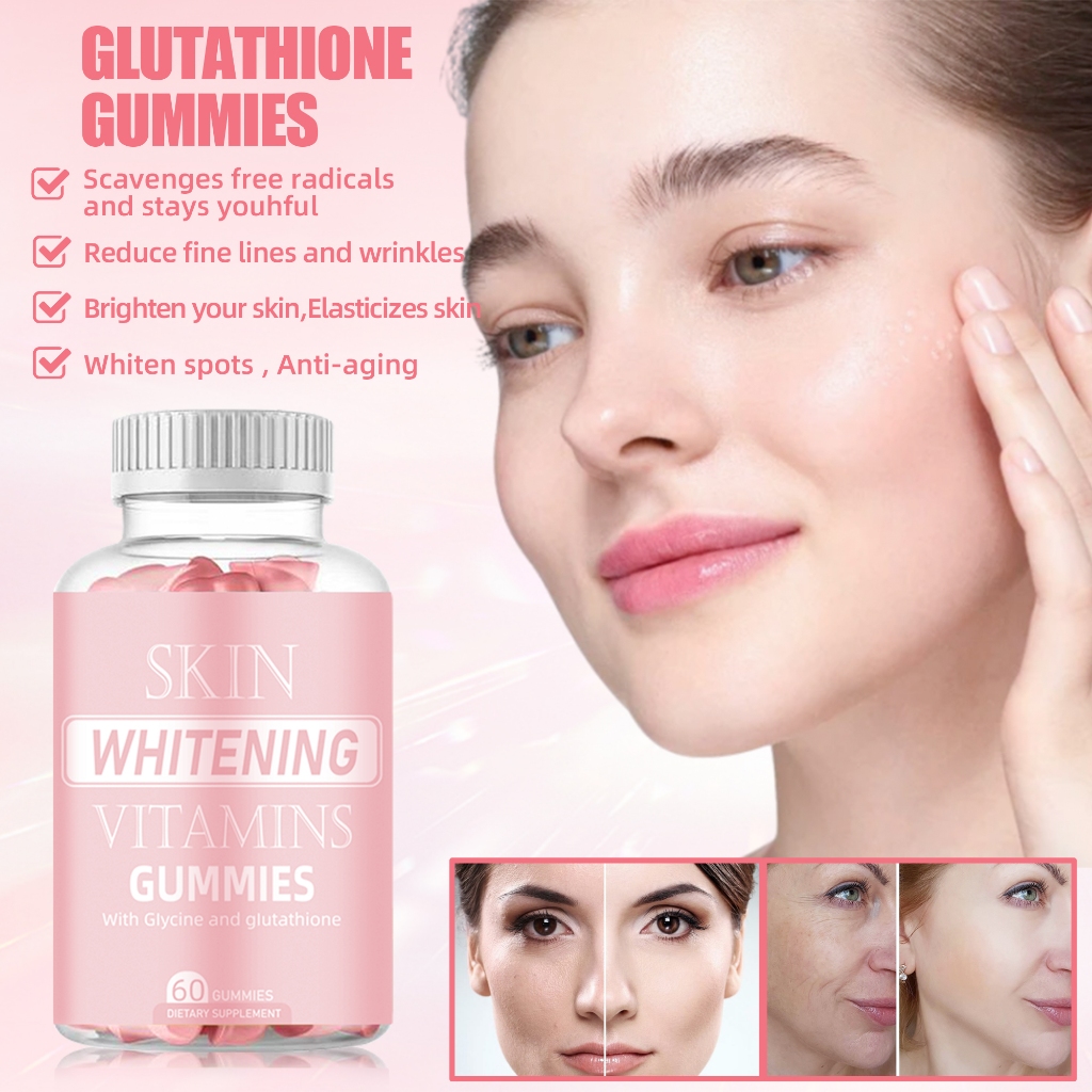 Glutathione Collagen Gummy Whitening Anti-Aging Skin Glow Collagen ...