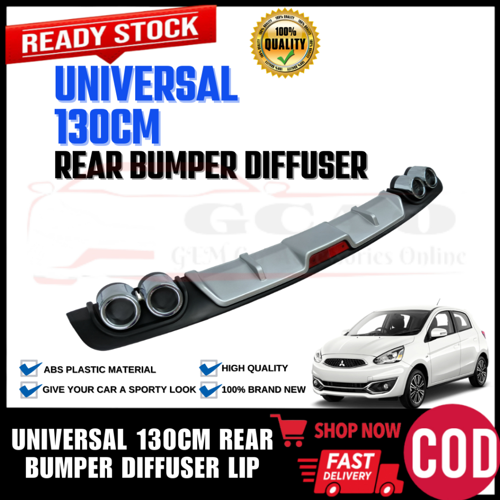 GCAO - Universal 130cm Car Rear Bumper Diffusers Lip Spoiler Body Kits ...