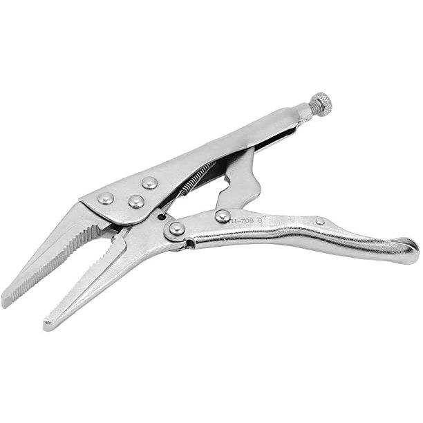 Sharp Type Welding Clamp Locking Pliers Round Wooden Locator Adjustable ...