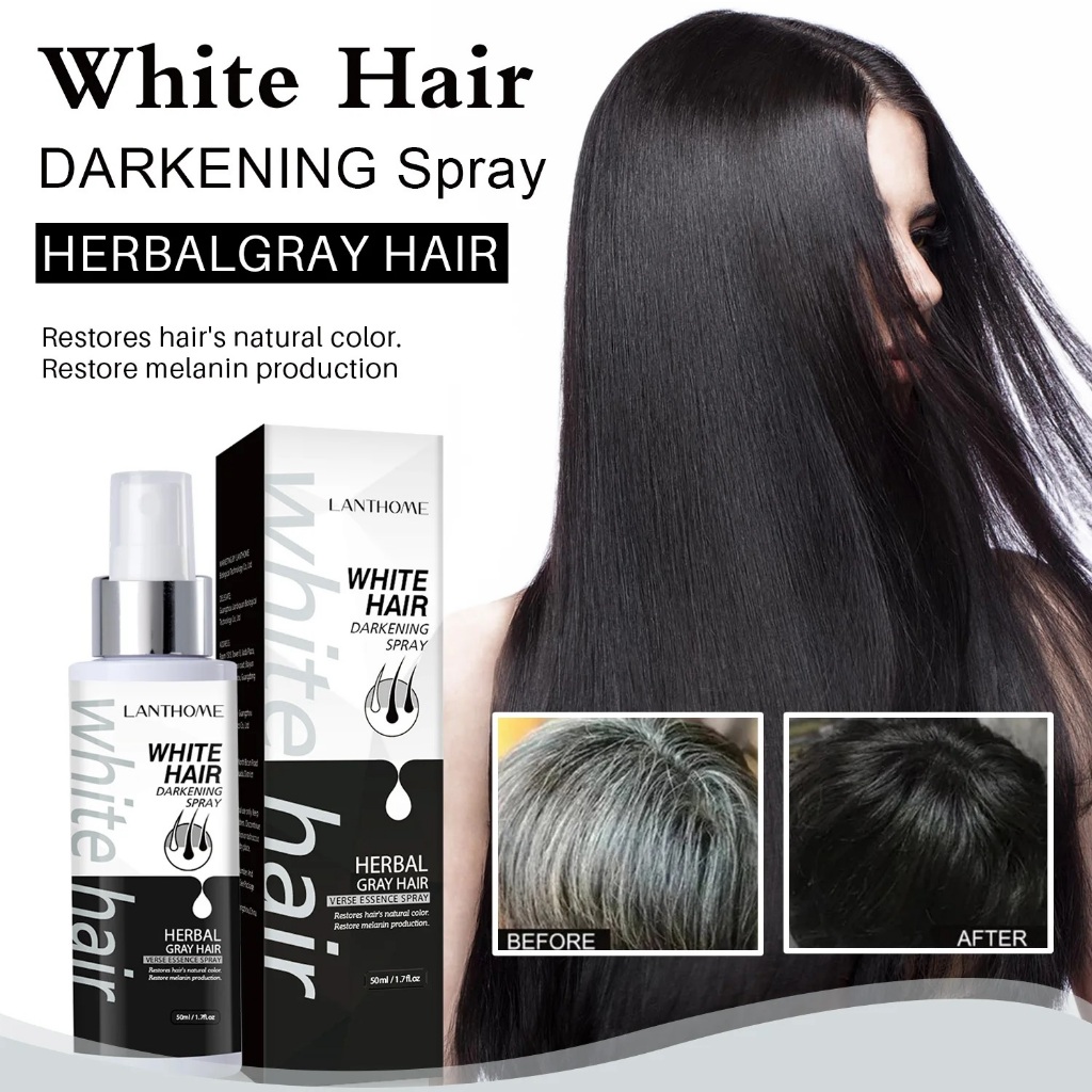 Herbal Hair Serum Anti Grey Hair Spray White Hair Treatment Anti Hair Loss Gray Hair To Black