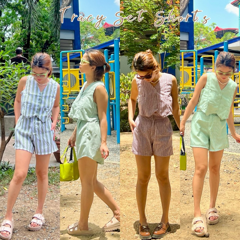PBC TRACY SET (Premium Chambray) | Shopee Philippines