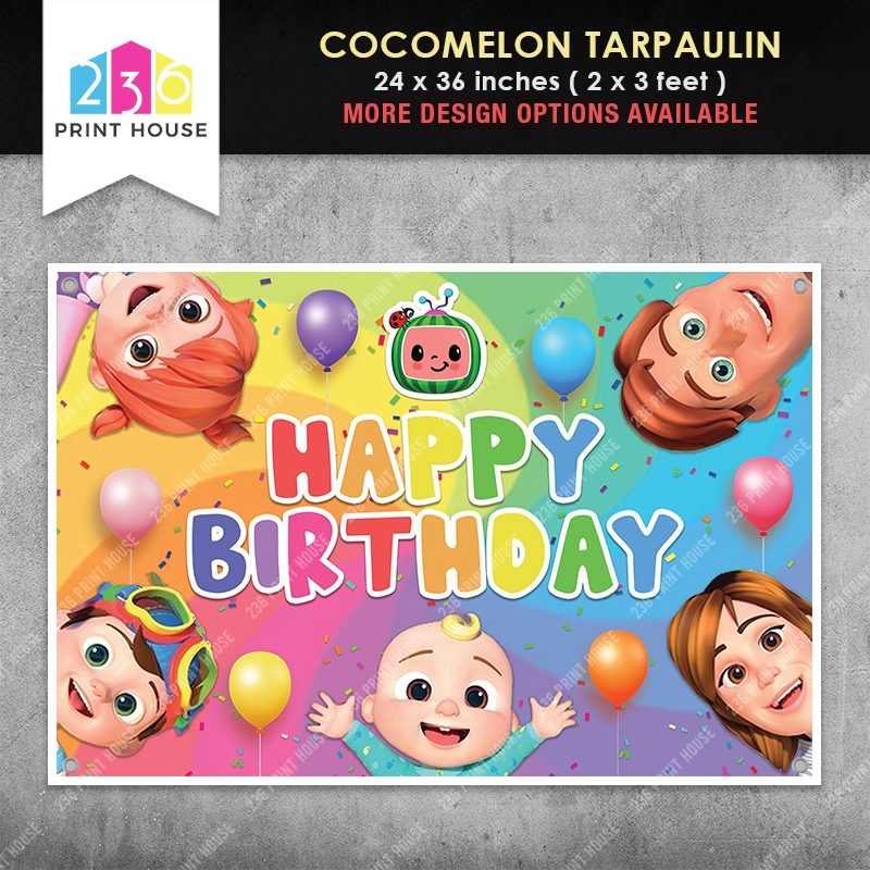 Cocomelon Tarpaulin Banner • Birthday Tarpaulin • Christening Tarpaulin ...