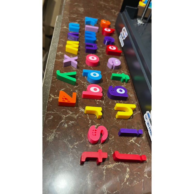 TVOKIDS Alphabetsand numbers collection fan art 3d printed toys ...