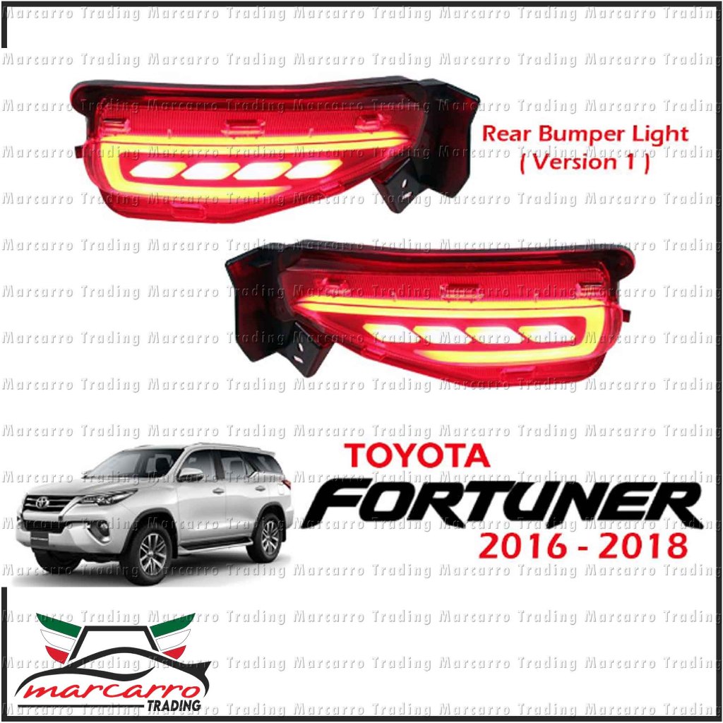 Toyota Fortuner 2016-2018 Rear Bumper LED Light ( Version 1 ) | Shopee ...