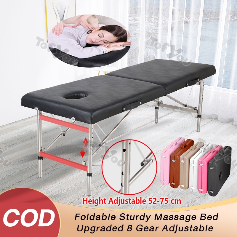 Foldable Massage Bed Portable Massage Bed height-Adjustable Spa Tattoo ...