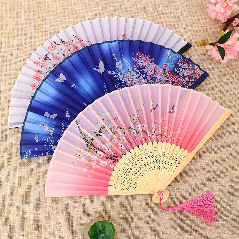 Ancient style bamboo fan, Chinese style dance folding fan, summer ...