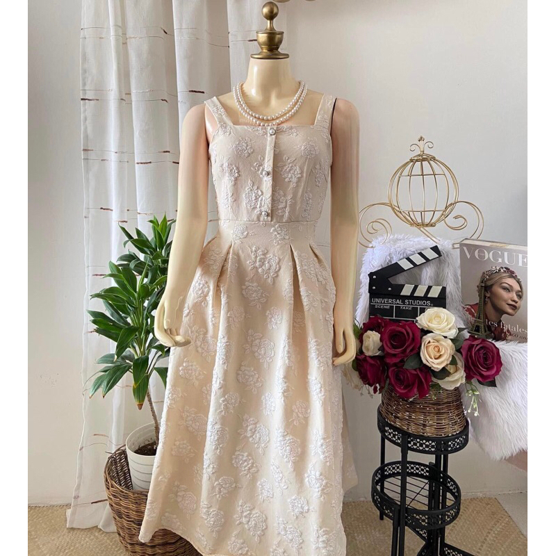 Beige Dress (Medium) | Shopee Philippines