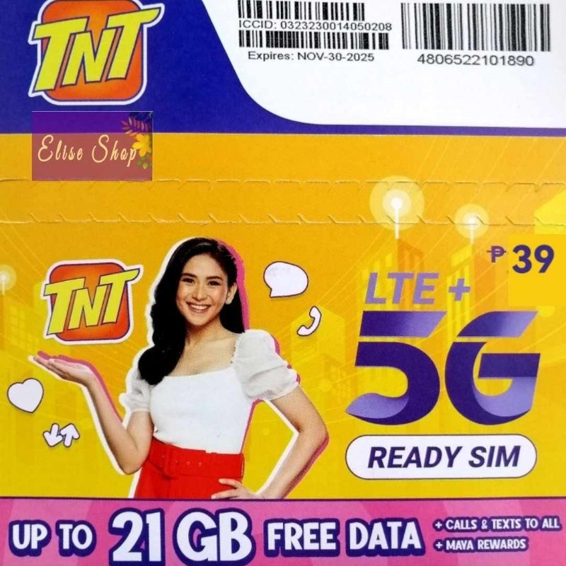 TNT / TALK and TEXT PREPAID SIM CARD LTE + 5G READY with Up to 21GB ...