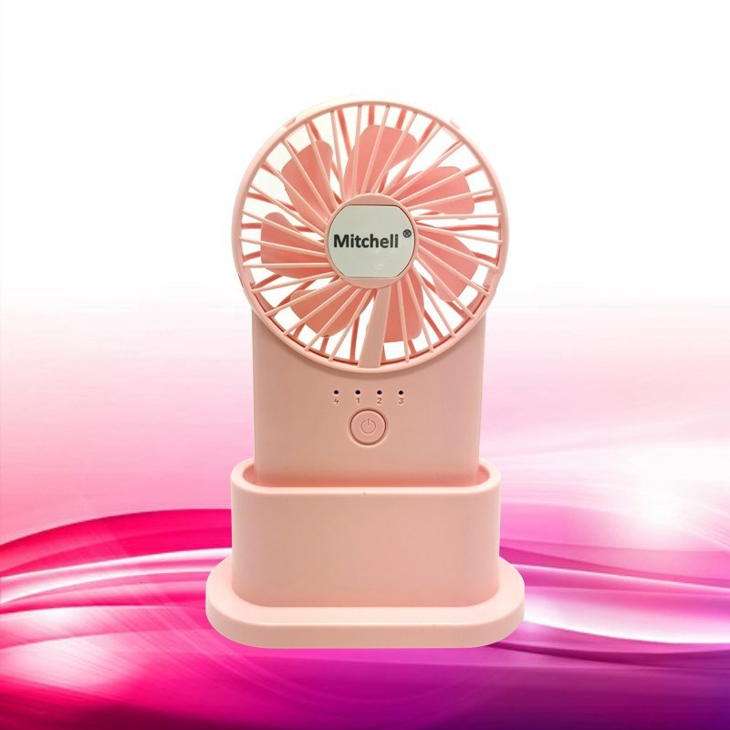 NG MALL Mitchell SF21 Mini Portable Rechargeable Handheld Fan With Base ...