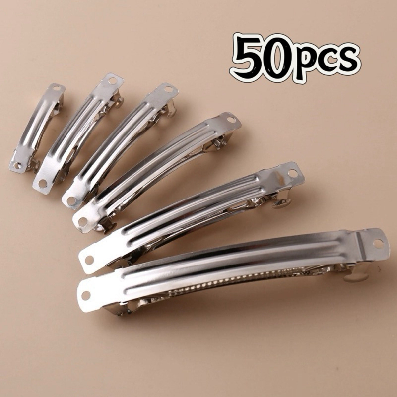 50 PCS/SET metal spring clip Automatic DLY Hairpin French style hairpin ...