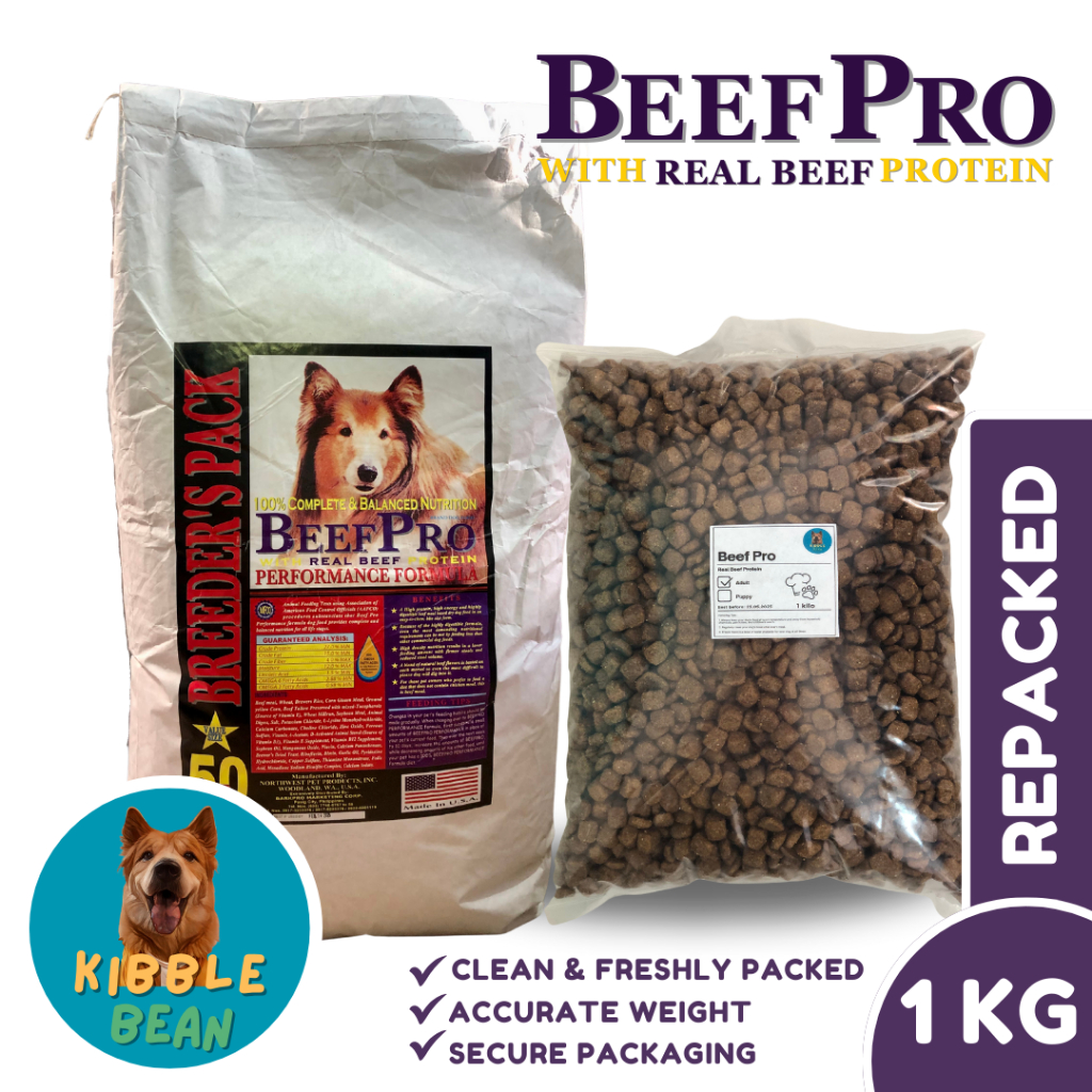 Beef Pro Adult Dog Food With Real Beef Protein Performance Formula 1KG Shopee Philippines