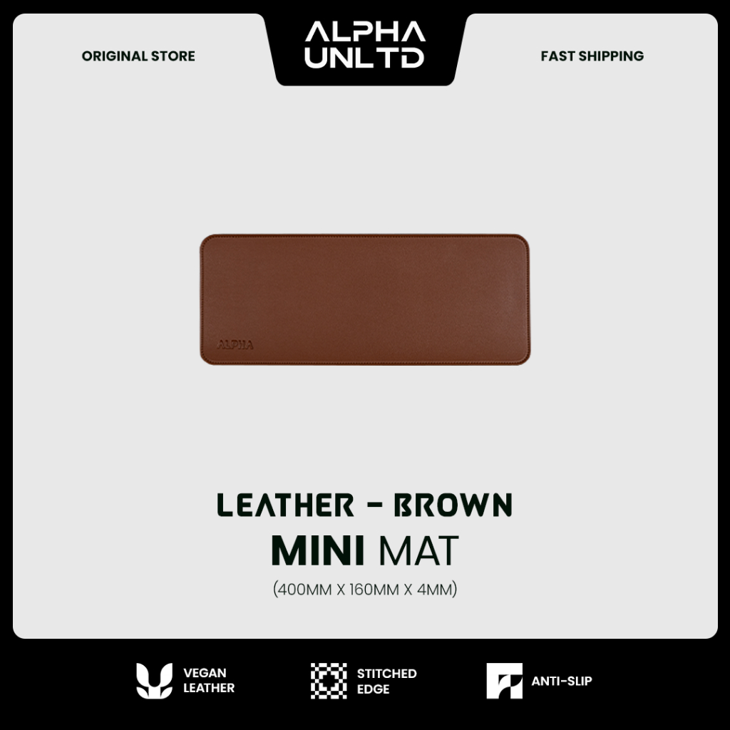 Alpha Unltd Leather Minimat | (Brown) | (400x160x4mm) | Shopee Philippines