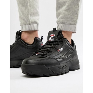 Fila full black shoes online