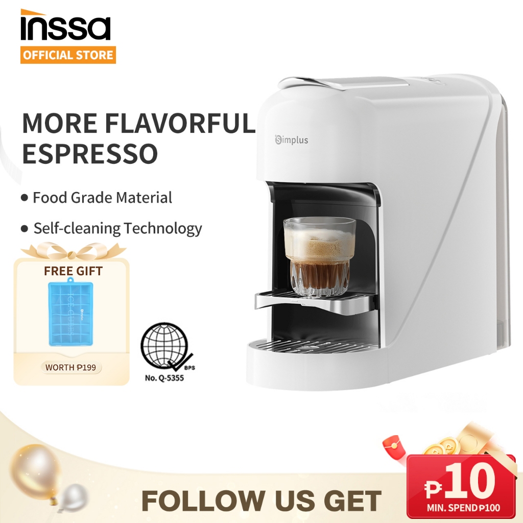 INSSA x Simplus Capsule Coffee Maker Espresso Coffee Machine 20 Bar ...