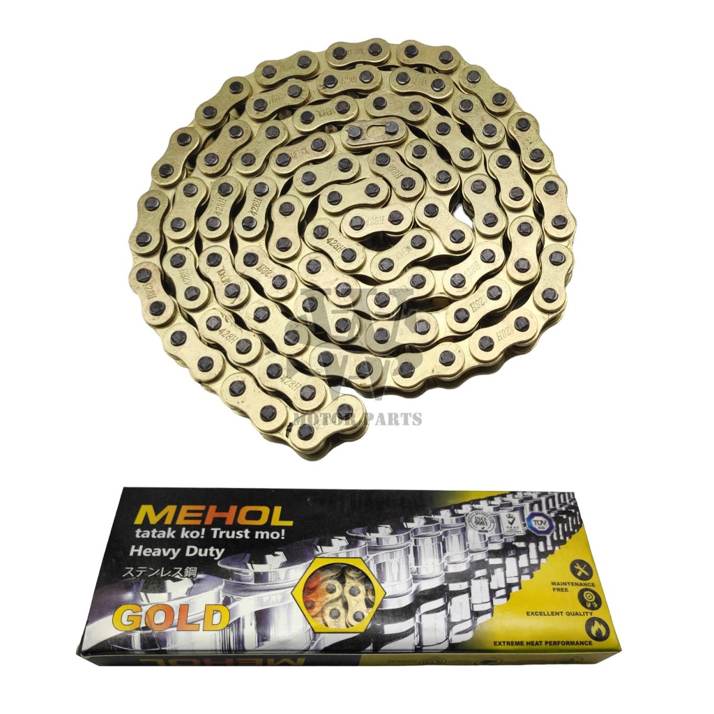 MEHOL GOLD CHAIN FOR MOTORCYCLE 428H-136L | Shopee Philippines