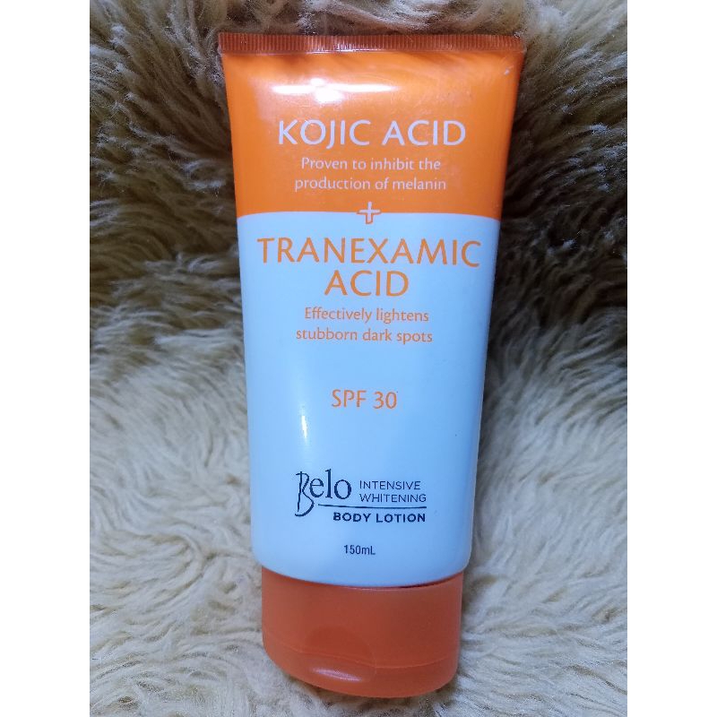 BELO INTENSIVE WHITENING BODY LOTION KOJIC ACID TRANEXAMIC ACID SPF 50